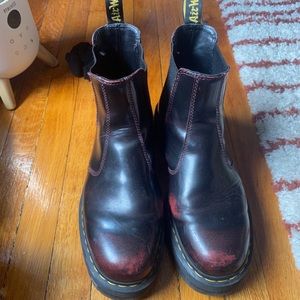 Dr. Martens Arcadia Platform Chelsea Boots Size US 12 Mens dark red 2976